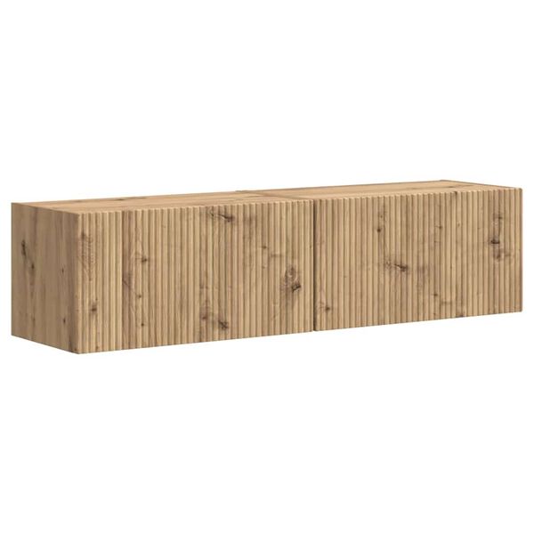 vidaXL TV стенен шкаф 2 pcs Дъб Артизан 60 x 31 x 29,5 см