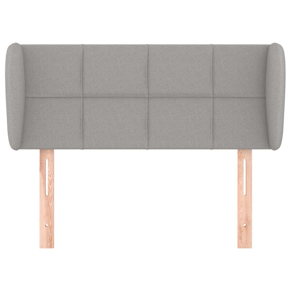 vidaXL Горна табла за легло с уши, светлосива,83x23x78/88 см, плат