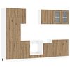 vidaXL Кухненски единица Lyon 8 pcs Дъб артизан Инженерна дървесина