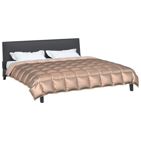 vidaXL Зимен юрган Златист 220 x 260 cm Сатен и микрофибър