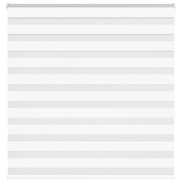 vidaXL Зеброва щора бял 145x150 см Ширина на плата 140,9 см полиестер