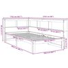vidaXL Легло с етажерка за книги, без матрак, 100x200 см, бор масив