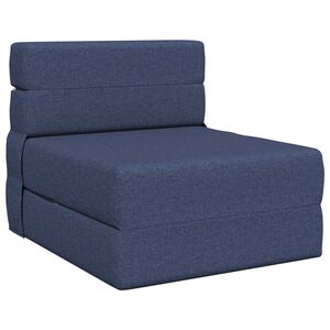 vidaXL Сгъваем диван легло Синьо 70 x 72 x 60 cm Текстил