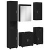 vidaXL Комплект мебели за баня TULUM 5 pcs Черно 60 x 34 x 63 см