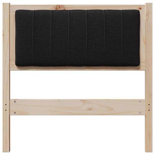 vidaXL Тапицирана табла с таблото Кафяво 80 cm Солидно борово дърво