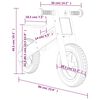 vidaXL Детско колело за баланс, синьо, с принт