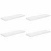 vidaXL Окачени стенни рафтове, 4 бр, бял гланц, 80x23,5x3,8 см, МДФ