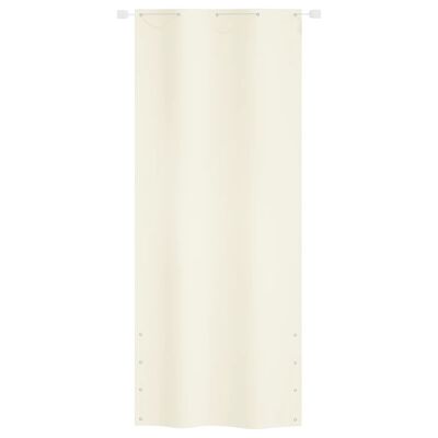vidaXL Балконски параван, кремав, 100x240 см, оксфорд плат