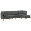 vidaXL Комплект мебели за всекидневна 5 pcs Тъмносиво Текстил