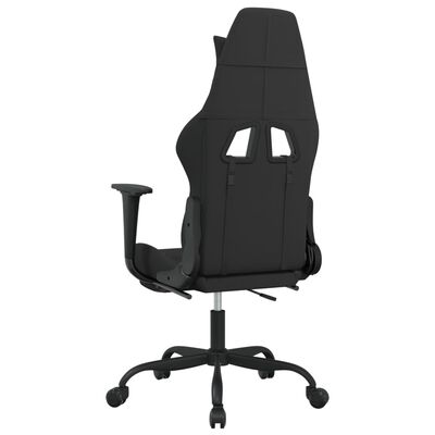vidaXL Гейминг стол с опора за крака черно и камуфлаж плат