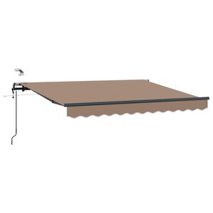 vidaXL Прибираща се тента Таупе 600 &times; 300 cm Полиестер