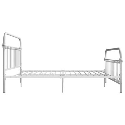 vidaXL Рамка за легло, бяла, метал, 180x200 cм