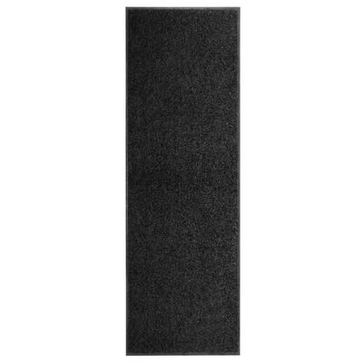 vidaXL Перима изтривалка, черна, 60x180 см