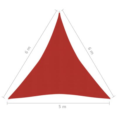 vidaXL Платно-сенник, 160 г/м², червено, 5x6x6 м, HDPE