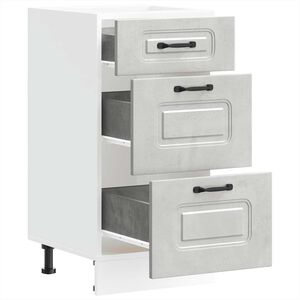 vidaXL Кухненски шкаф, "Kalmar", бетонно сив, инженерно дърво