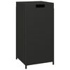vidaXL Кош за боклук черен 40x40x80 см полиратан