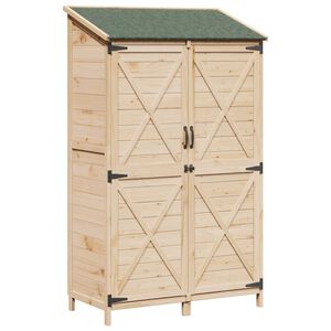 vidaXL Градина постройка Натурално 106 x 56 x 176,5 см