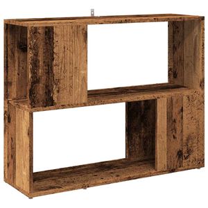 vidaXL Шкаф за книги/разделител на стаи Старо дърво 80x24x63 cm
