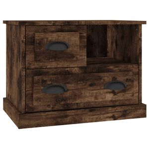 vidaXL Нощно шкафче, опушен дъб, 60x39x45 см