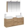 vidaXL Комплект мебели за баня 4 pcs Дъб артизан