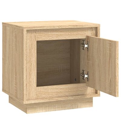 vidaXL Нощни шкафчета, 2 бр, сонома дъб, 44x35x45 см, инженерно дърво