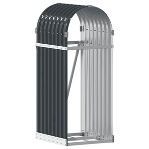 vidaXL Държач за дърва, антрацит, 40x45x100 см, поцинкована стомана