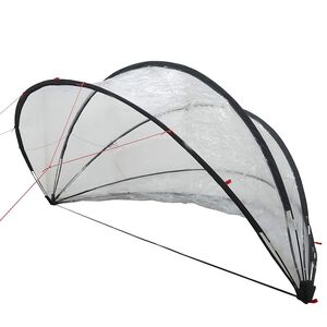 vidaXL Купол за басейн 336 x 322 x 160 см ПВЦ Прозрачен