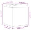 vidaXL Пейка с място за съхранение Черния дъб 42 x 42 x 45 cm