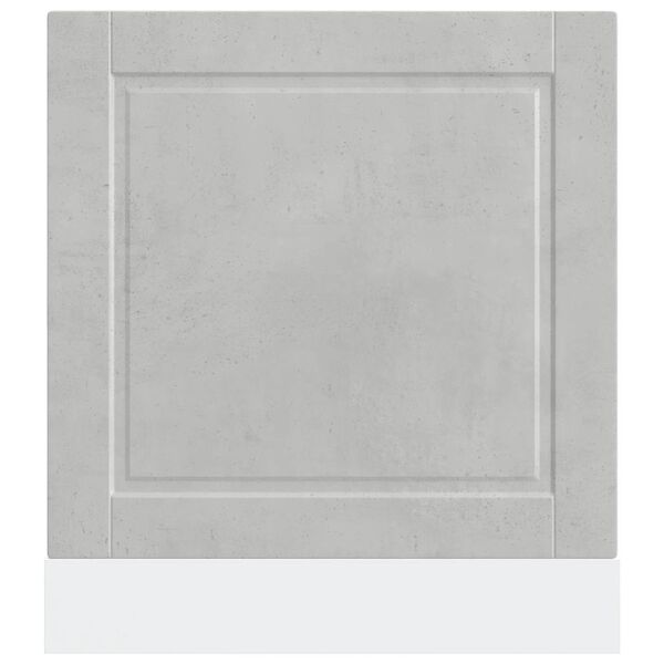 vidaXL Панел за съдомиялна машина, Porto, бетонно сив, инженерно дърво