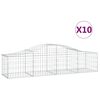 vidaXL Габионни кошници арка 10 бр 200x50x40/60 см поцинковано желязо