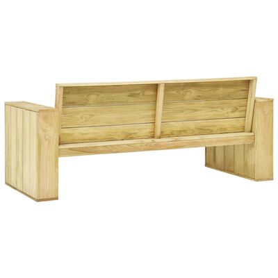 vidaXL Градинска пейка, 179 см, импрегнирана борова дървесина