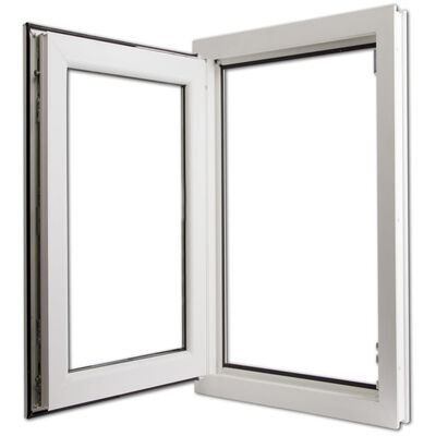 PVC прозорец, троен стъклопакет, дръжка с наклон в дясно, 600 x 1000 мм