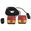 vidaXL Светлини за ремарке, 2 бр, червени, 10,5x5x9,5 см, 12V крушка