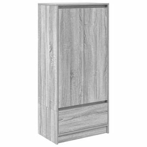 vidaXL Шкаф с чекмеджета, сив сонома 55,5x34x119,5 см, инженерно дърво