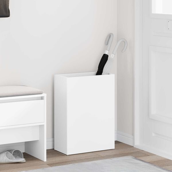 vidaXL Стойка за чадър Бяло 40 x 20 x 55,5 см Инженерно дърво