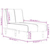 vidaXL Кушетка, светлосива, кадифе