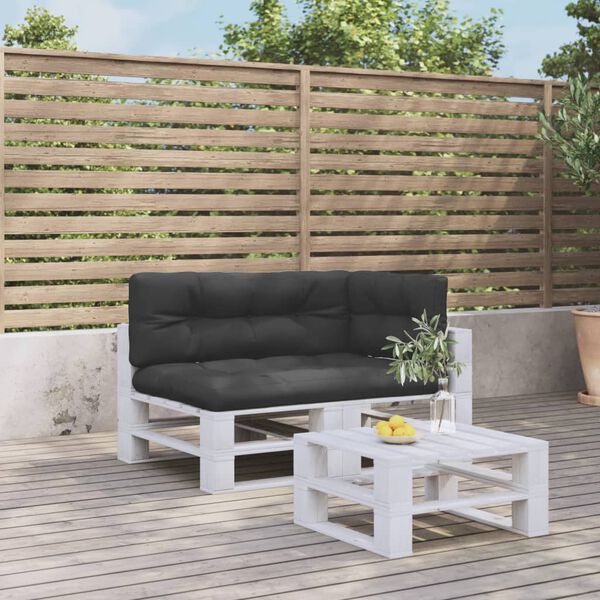 vidaXL Палетни възглавници, 3 бр, черни, текстил