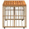vidaXL Маса за открито Естествен 80 x 40 x 40 cm Стомана и полиратан