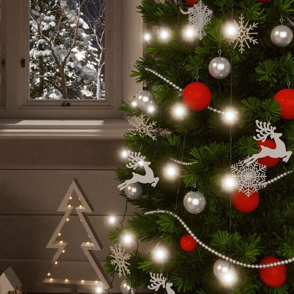 vidaXL Соларни лампички 2 бр 2х200 LED студено бяло за закрито/открито