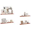 vidaXL Стенен рафт с рафт 4 pcs Червено 80 x 9 x 3 cm Инженерно дърво