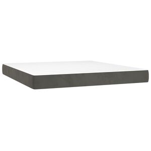 vidaXL Матрак с покет пружини средна твърдост тъмносив 183x213x20 см California King