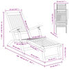 vidaXL Външни шезлонги с опори за крака и маса масивно дърво акация