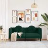 vidaXL Диван с възглавници 2-местен тъмнозелено кадифе