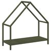 vidaXL Стойка за дърва за огрев Olive Green Студено валцувана стомана