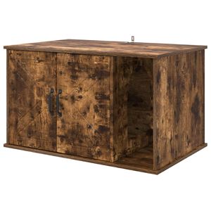 vidaXL Къща за котки Димян дъб 85 x 55 x 50 см Инженерно дърво