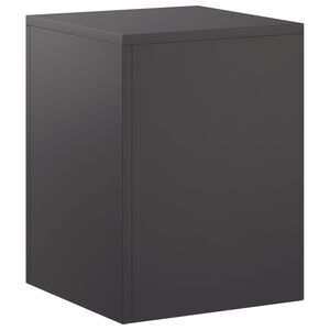 vidaXL Стойка за растения Черно 30 x 30 x 40 cm Стомана