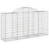 vidaXL Дъговидна габионна кошница 200x50x100/120 см поцинковано желязо