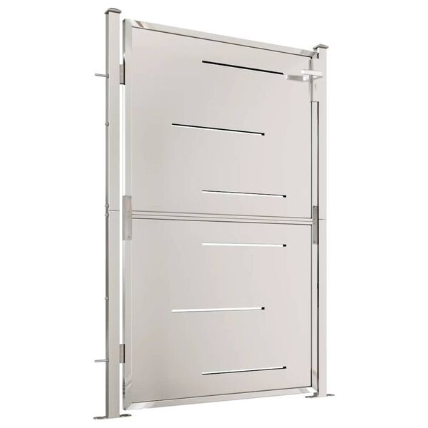 vidaXL Градинска порта 100x145 см, неръждаема стомана