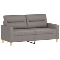 vidaXL 2-местен диван, Таупе, 140 см, текстил