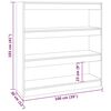 vidaXL Библиотека/разделител за стая, бяла, 100x30x103 см